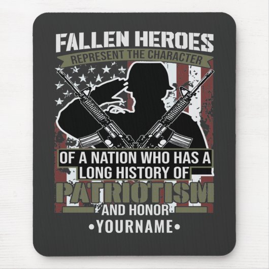 国落ちたのキャラクターを代表するヒーロー マウスパッド (正面)