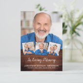 国葬4フォト悔やみや弔慰祈りの言葉カード (スタンド正面)