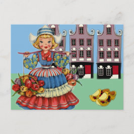 国装のオランダガール ポストカード