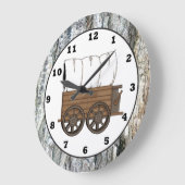 国西部のカバー付きワゴン壁時計 ラージ壁時計 (傾斜)