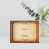 国西部の結婚RSVPの応答カード 出欠カード (スタンド正面)