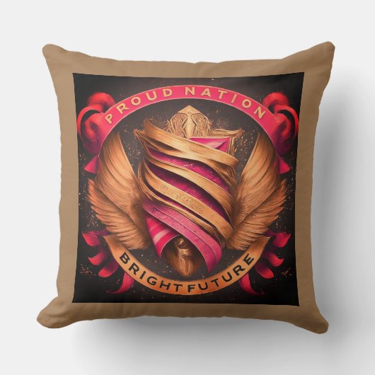 国誇りを持ったの明るい未来 クッション (正面)