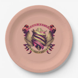 国誇りを持ったの明るい未来 ペーパープレート