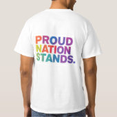 国誇りを持ったの立ち Tシャツ (裏面)