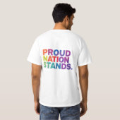 国誇りを持ったの立ち Tシャツ (裏面フル)
