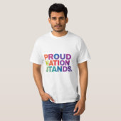 国誇りを持ったの立ち Tシャツ (正面フル)