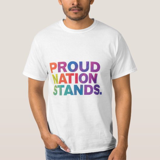 国誇りを持ったの立ち Tシャツ (正面)