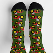 国農家トラクターのパターン農業 ソックス (上部)