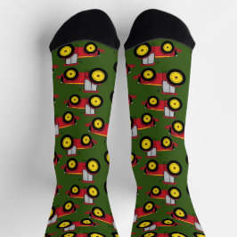 国農家トラクターのパターン農業 ソックス