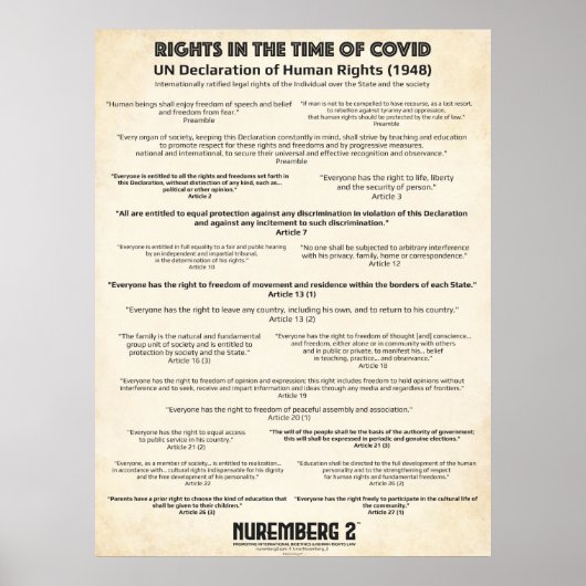 国連人権宣言1948中ポスター ポスター (正面)