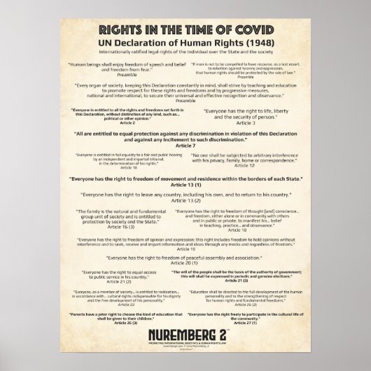 国連人権宣言1948小ポスター ポスター (正面)