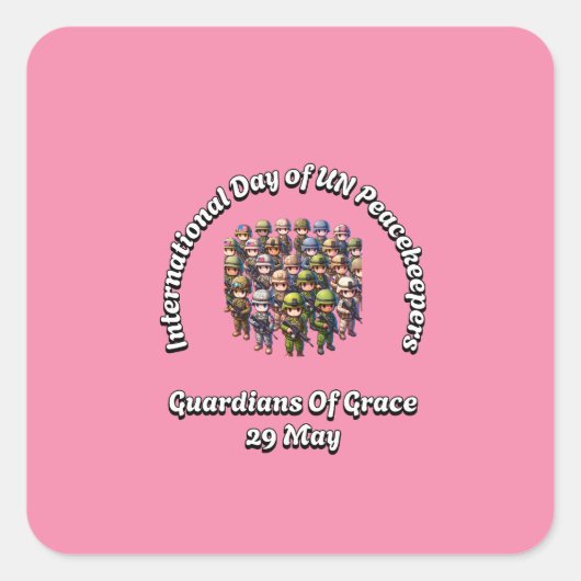 国連国際的平和維持部隊の日：5月29日 スクエアシール (正面)