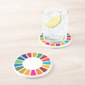 国連17 SDGsラウンドサンドストーンコースター コースター (側面)