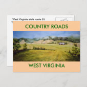 国道55号高地風光明媚なハイウェイハガキ ポストカード (正面/裏面)