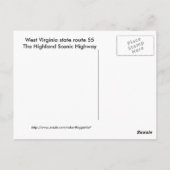 国道55号高地風光明媚なハイウェイハガキ ポストカード (裏面)