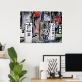 国道66号ガスステーションヴィンテージ術 ポスター (ホームオフィス)