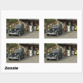 国道66号一般店舗・ガソリンスタンド 長方形シール (シート)