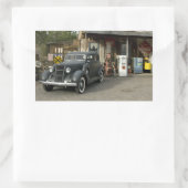 国道66号一般店舗・ガソリンスタンド 長方形シール (バッグ)