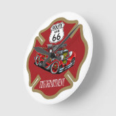 国道66号消防署 ラウンド壁時計 (傾斜)