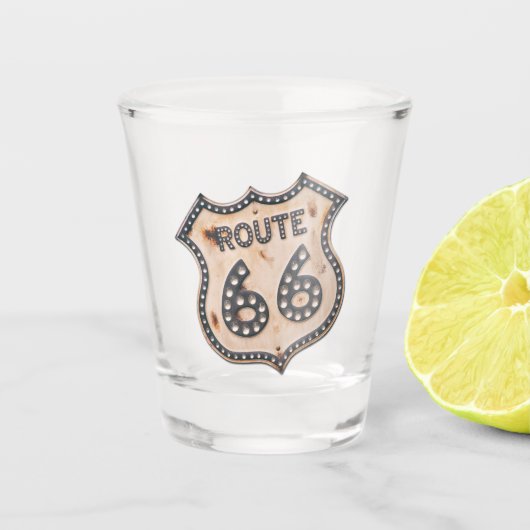 国道66号線アイコニック眼鏡 ショットグラス (正面)