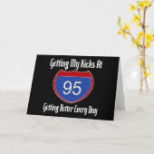 国道66号95号誕生日 カード (黄色い花)