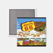 国道66号 – ロサンゼルス – シカゴ マグネット (正面/裏面)