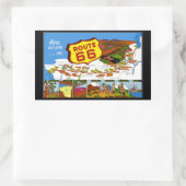 国道66号 – ロサンゼルス – シカゴ 長方形シール (バッグ)