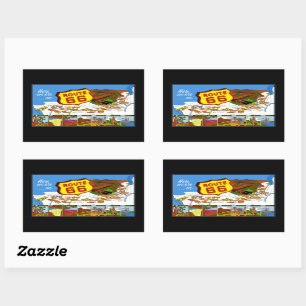 国道66号 – ロサンゼルス – シカゴ 長方形シール