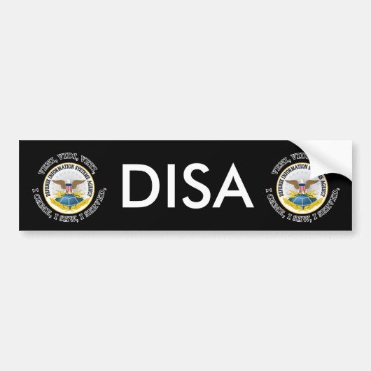 国防情報システム庁(DISA) VVV バンパーステッカー (正面)