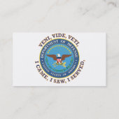 国防総省DOD VVシールド 名刺 (裏面)