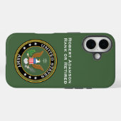 国防記章入り陸軍要員向けのカスタマイズ Case-Mate iPhoneケース (裏面 (横))