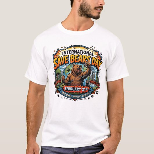 国際クマを救う日 2月21日 Tシャツ (正面)