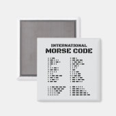 国際モールス符号 A-Z 0-9 マグネット (正面/裏面)