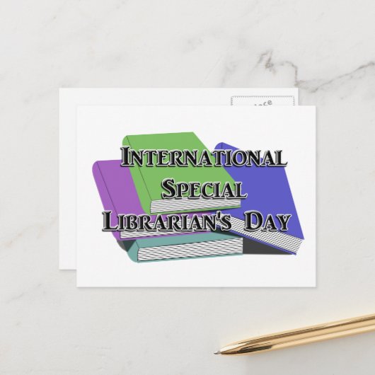 国際図書館司書の日 ポストカード (正面/裏面インサイチュ)
