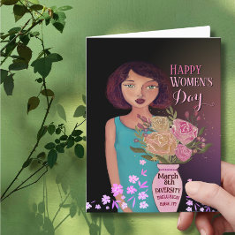 国際女性デーのお祝い | 花瓶を持つ女性 シーズンカード