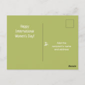 国際女性デーのカード | 多様な花のデザイン ポストカード (裏面)