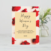 国際女性デーのモダンでエレガントな強い女性 シーズンカード (スタンド正面)