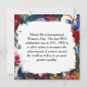 国際女性デーの歴史 カード (裏面)