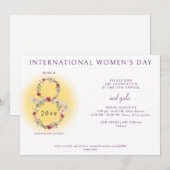 国際女性デーの資金調達ガラQRコード 招待状 (正面/裏面)