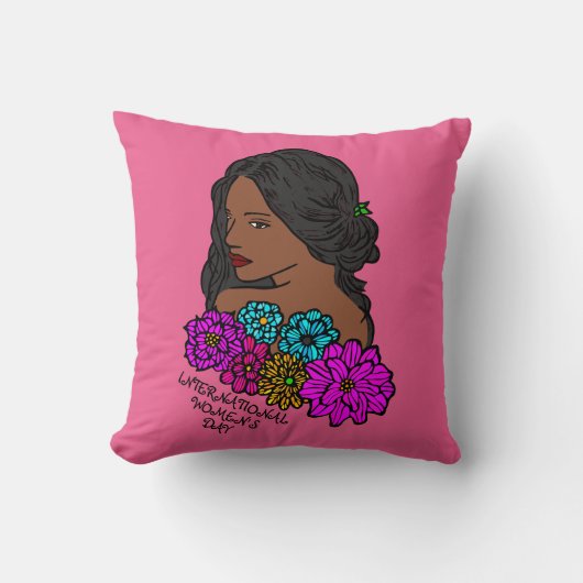 国際女性デー エボニー ビューティー クッション (正面)