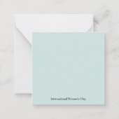 国際女性デー ノートカード (裏面)