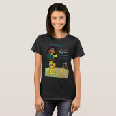 国際女性デー ブラックTシャツ 女性力 Tシャツ (正面フル)