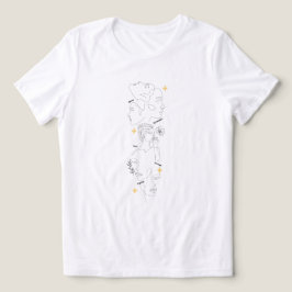 国際女性デー ミニマリスト ラインアート トライブレンドTシャツ