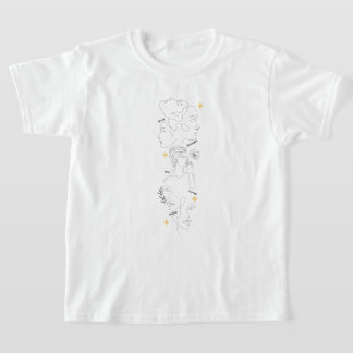 国際女性デー ミニマリスト ラインアート Tシャツ