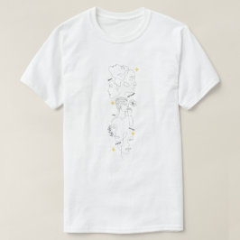 国際女性デー ミニマリスト ラインアート Tシャツ