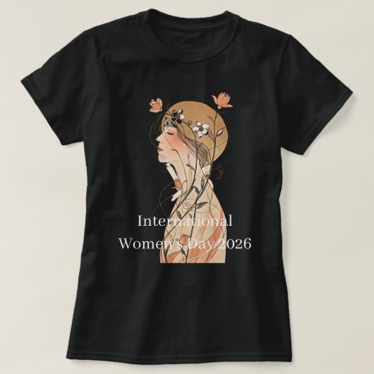 国際女性デー 2025 Tシャツ (デザイン正面)