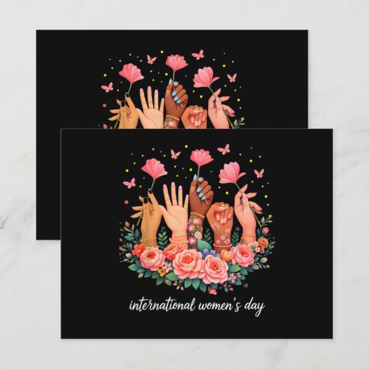 国際女性デー 2026年3月8日 招待状 (正面/裏面)