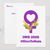 国際女性デー 2026 IWD ギブ・トゥ・ゲイン (正面/裏面)