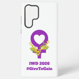 国際女性デー 2026 IWD ギブ・トゥ・ゲイン SAMSUNG GALAXY S22 ULTRAケース