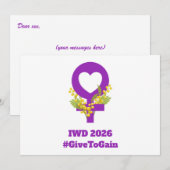 国際女性デー 2026 IWD Give To Gain (正面/裏面)